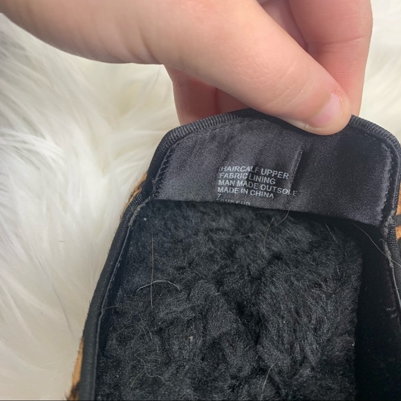 Birdies The Starling Cheetah Calf Hair Slippers 7 - Picture 8 of 9